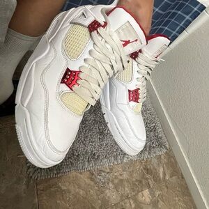 Jordan White and Red Sneakers